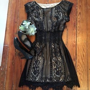 Beautiful Black and Cream PINKY Dress - Size S